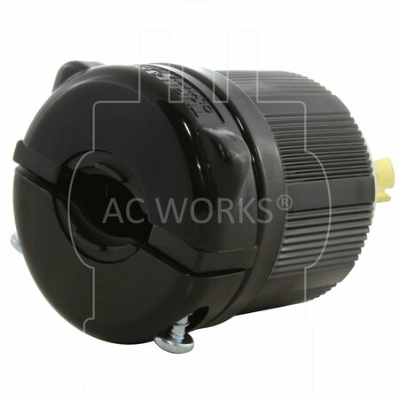 Ac Works NEMA L7-30P 30A 277V 3-Prong Locking Male Plug with UL, C-UL Approval in Black ASL730P-BK